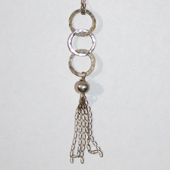 Jewelry - Sterling Silver Geometric Tassel Necklace
